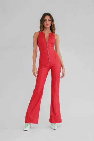 Drune | Hollywood Herz Ausschnitt Bodycon Jumpsuit – Stilvoll und Figurschmeichelnd