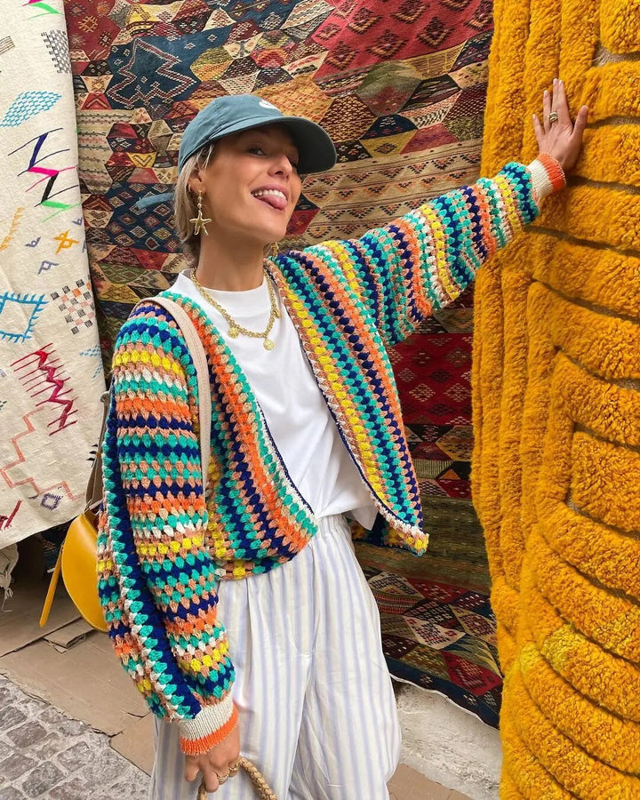 Drune | Stilvolle Bunte Strickjacke