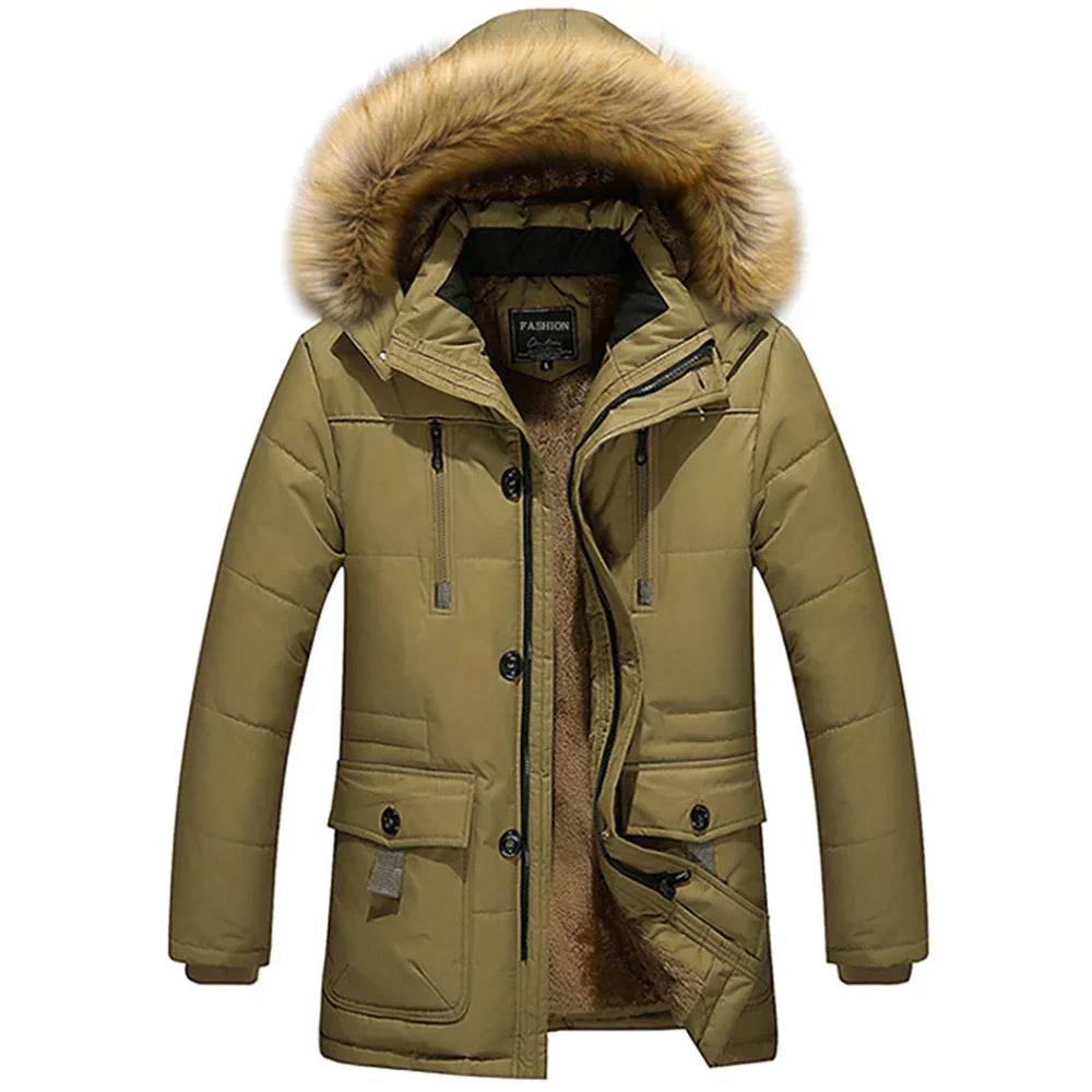 Drune | Winterjacke - Damen Parka mit Kapuze und Kunstfell