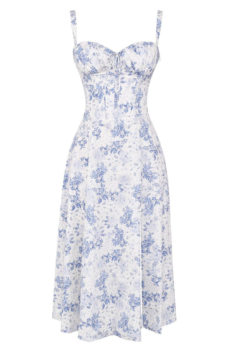 Drune | Langes Blumen Korsett Kleid