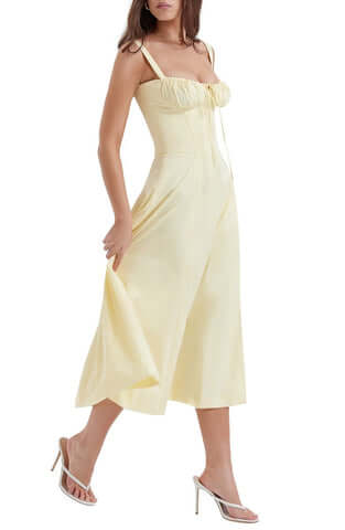 Drune - Geblümtes Bustierkleid mit Taillenformung