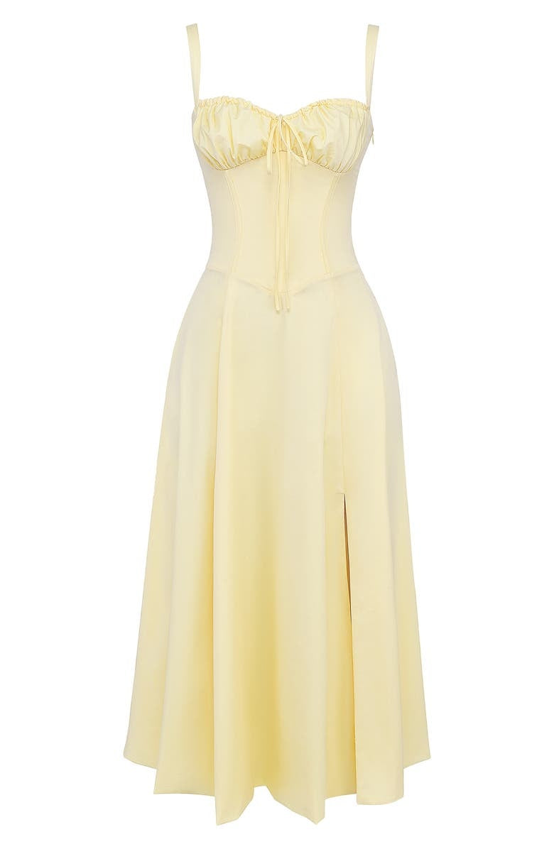 Drune | Langes Blumen Korsett Kleid