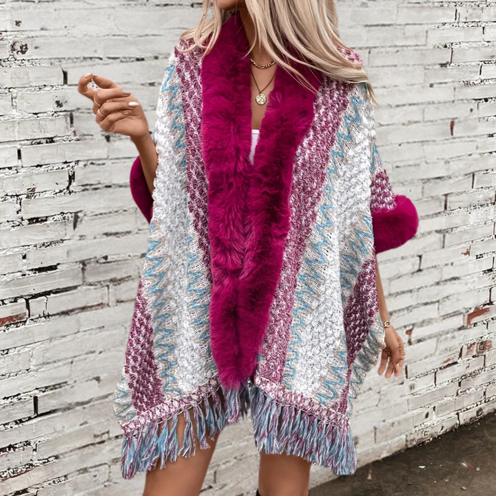 Drune | Stilvolle Fransen Cape Stiefelette für Damen Perfekt für den Herbst