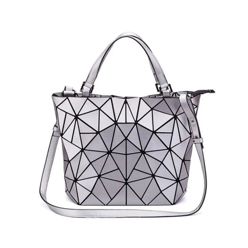 Drune | Tasche Geometrisches Muster Blau Funktional für Die Moderne Frau