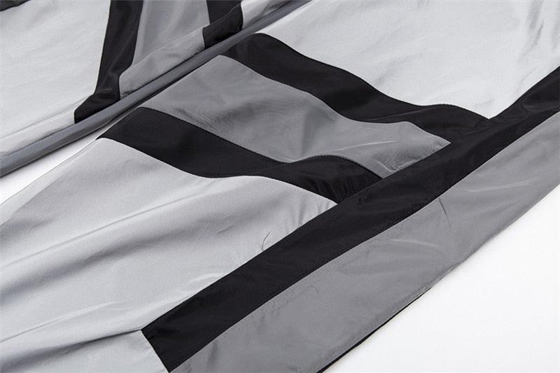 Drune | Reflektierender Crop Kapuzenpulli Jumpsuit