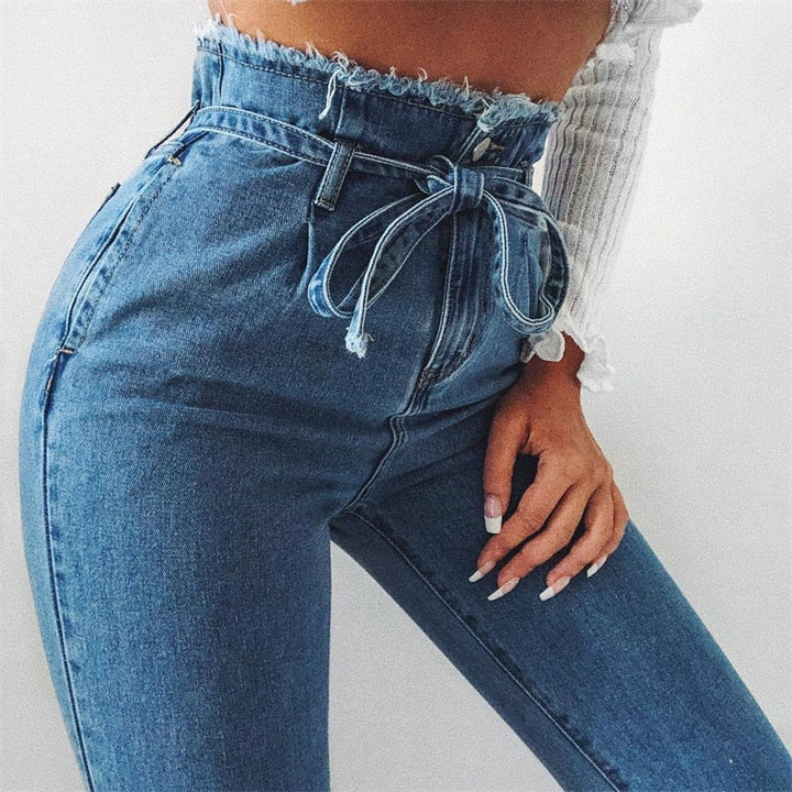 Drune High-Waist Jeans | Figurbetonte Stretch-Jeans in Schwarz