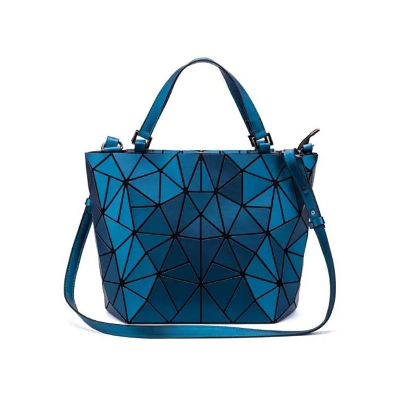 Drune | Tasche Geometrisches Muster Blau Funktional für Die Moderne Frau