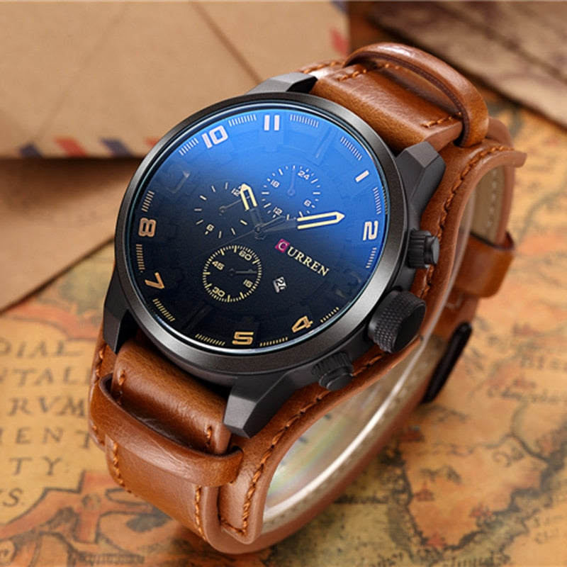 Drune | Luxe Navigator Uhr Lederband