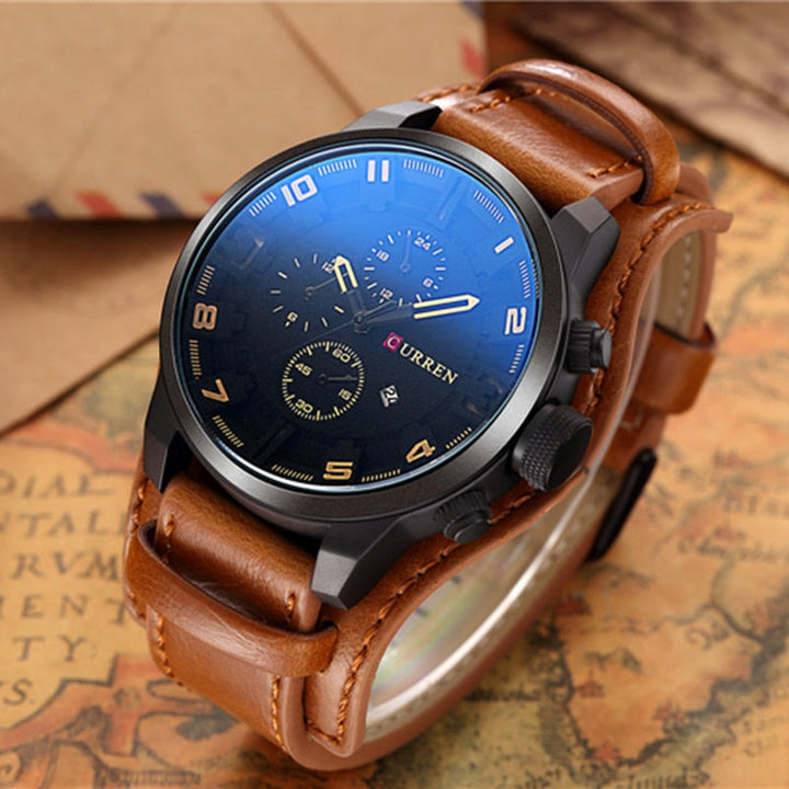 Drune | Luxe Navigator Uhr Lederband