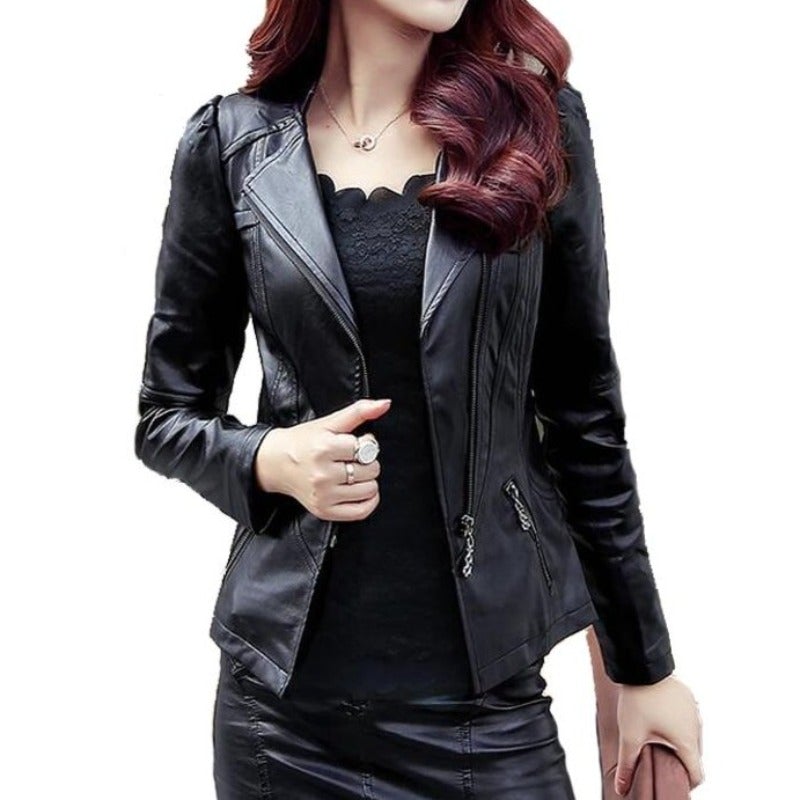 Drune | Slim-Fit-Lederjacke für Damen