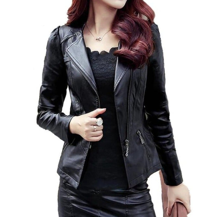 Drune | Slim-Fit-Lederjacke für Damen