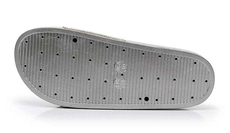 Drune | Kristall Diamant Slides mit Besatz Sandalen