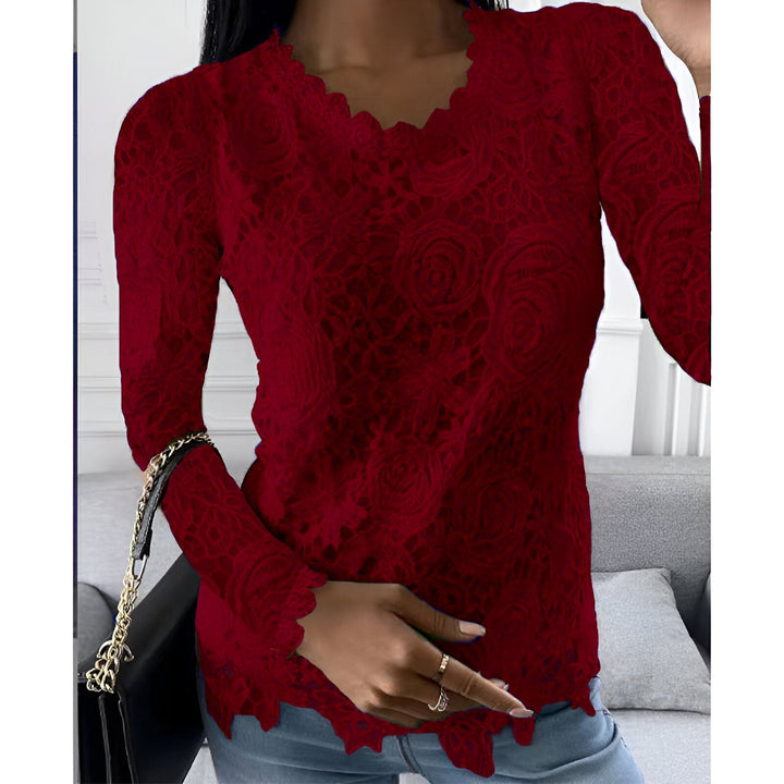 Drune | Elegante Spitzenbluse mit Langen Ärmeln