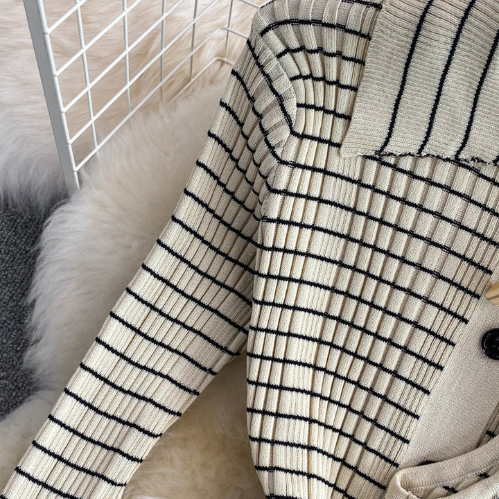 Drune | Plaid Strick 3 Teiliges Satz Anzug
