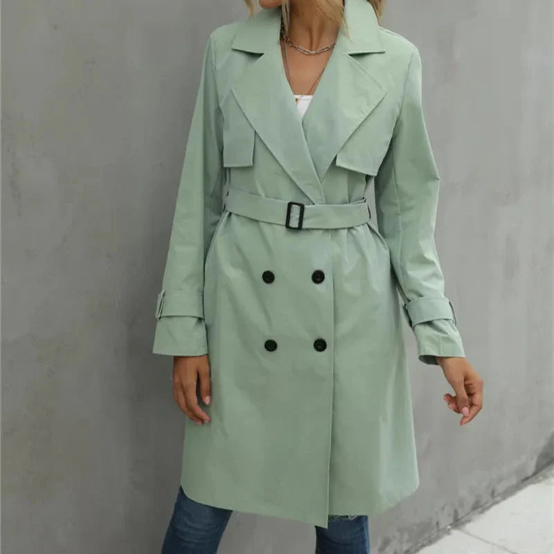 Drune | Damen Trenchcoat Klassisch Zeitlos Stil