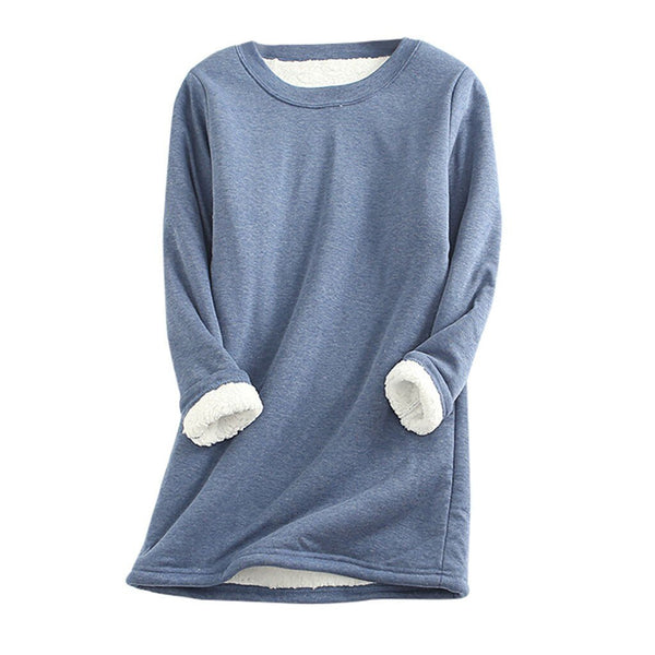 Drune | Lässiger Herbst Lange Fleece Pullover für Frauen