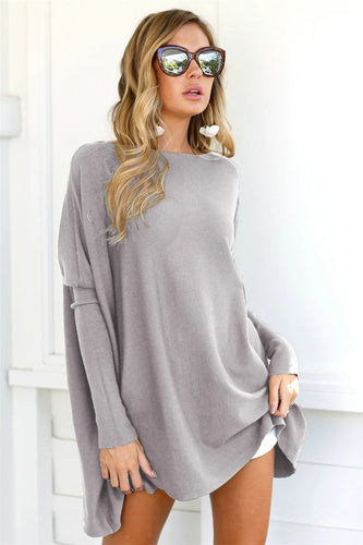Drune - Damen Oversized Rundhalsausschnitt Pullover