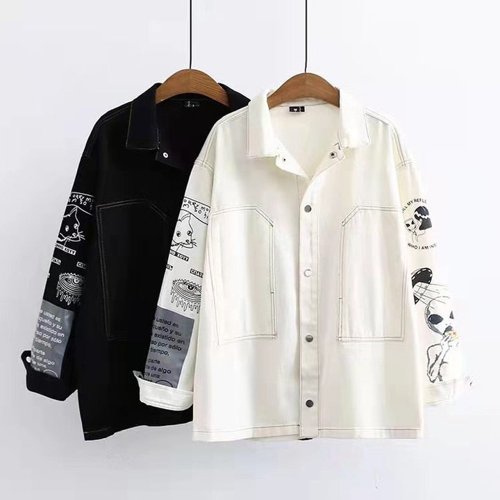 Drune | Bedruckte Jeansjacke für Damen