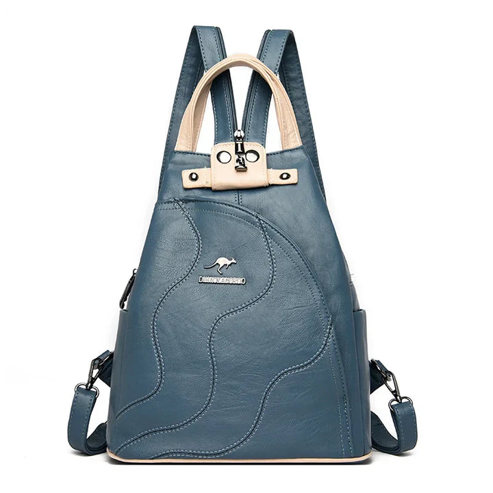 Drune | Anti Diebstahl Rucksack Aus Leder Mit Reißverschluss Für Damen