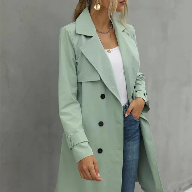 Drune | Damen Trenchcoat Klassisch Zeitlos Stil