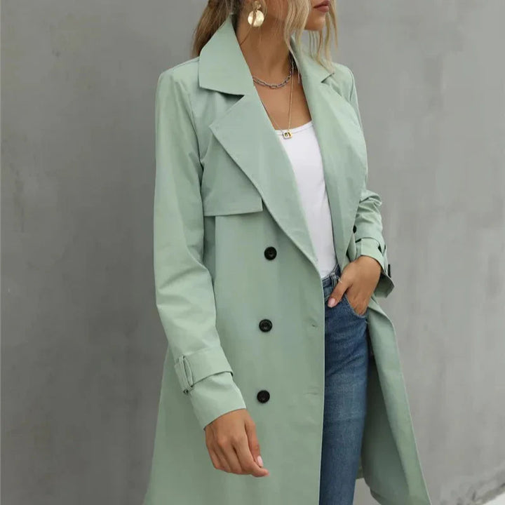 Drune | Damen Trenchcoat Klassisch Zeitlos Stil