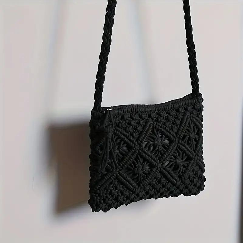 Drune | Häkeltasche, Quaste, gewebt, Crossbody Bag, Umhängetasche