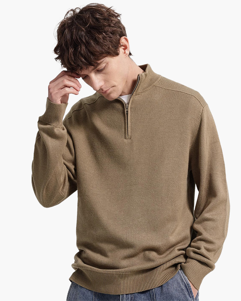Drune | Pullover aus Merinowolle mit Reißverschluss
