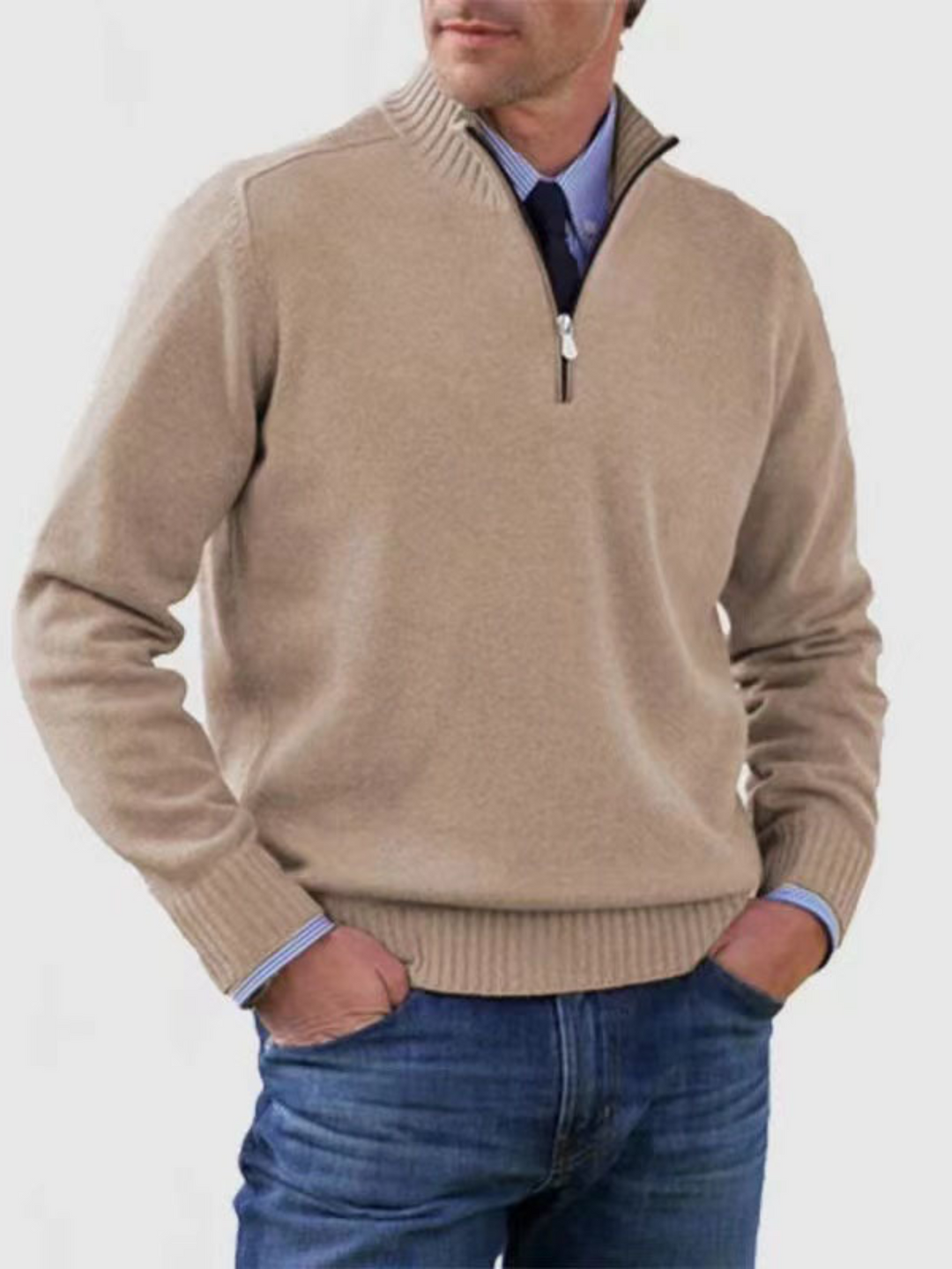 Drune | Halb-Zip Sweater für Männer - Moderner Schnitt