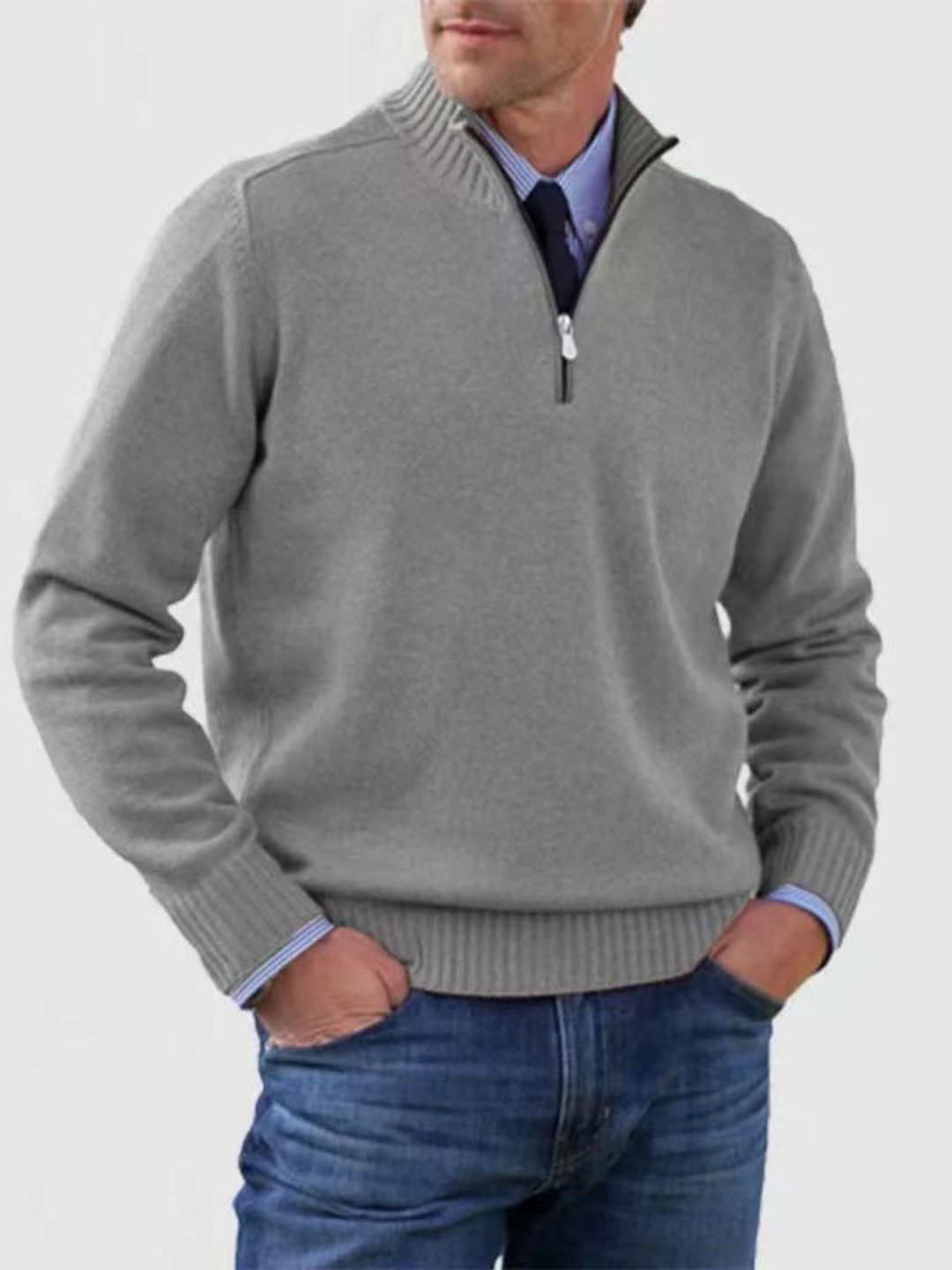 Drune | Halb-Zip Sweater für Männer - Moderner Schnitt