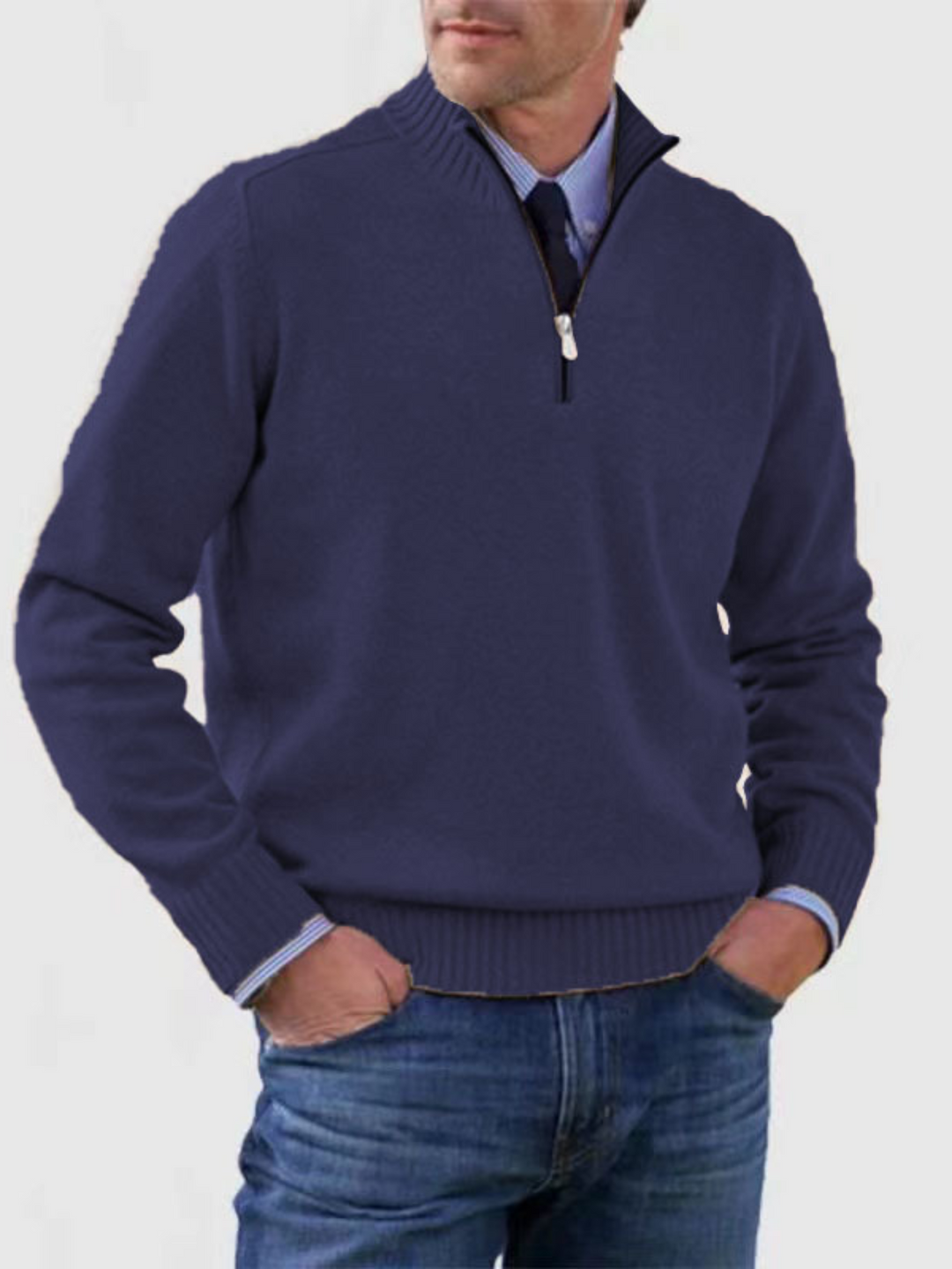 Drune | Halb-Zip Sweater für Männer - Moderner Schnitt
