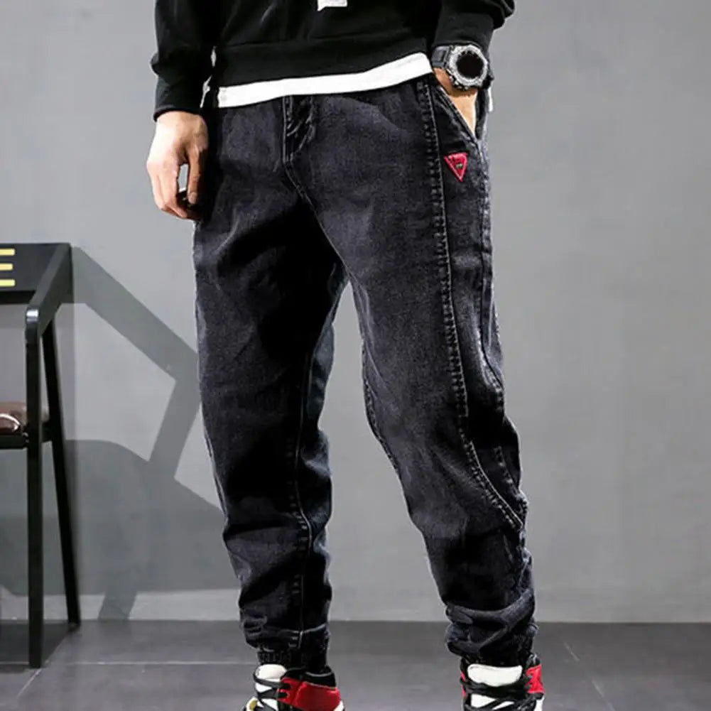 Drune | Lässige Denim Joggerhose Für Männer