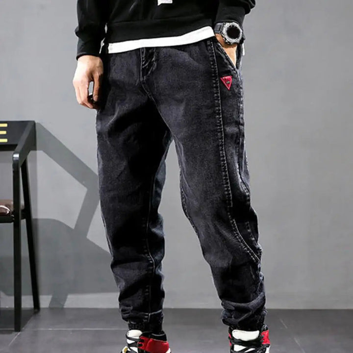 Drune | Lässige Denim Joggerhose Für Männer
