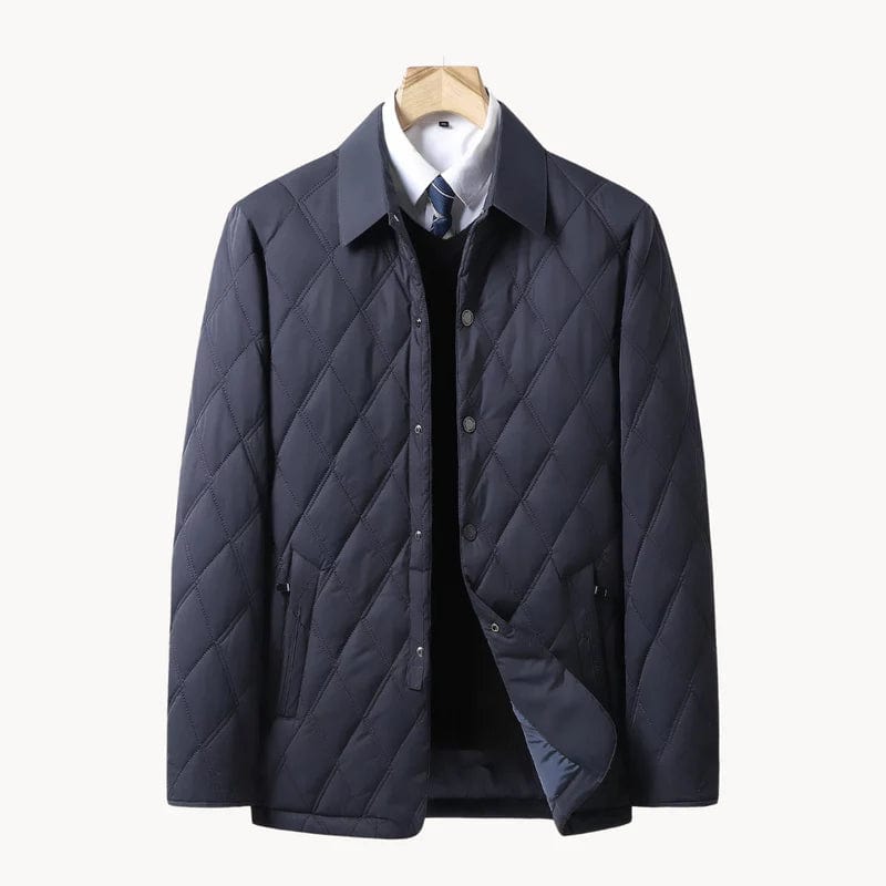 Drune | Herren Winter Steppjacke Mit Geradem Schnitt Und Knopfverschluss