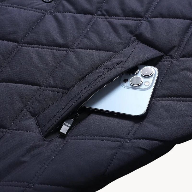 Drune | Herren Winter Steppjacke Mit Geradem Schnitt Und Knopfverschluss