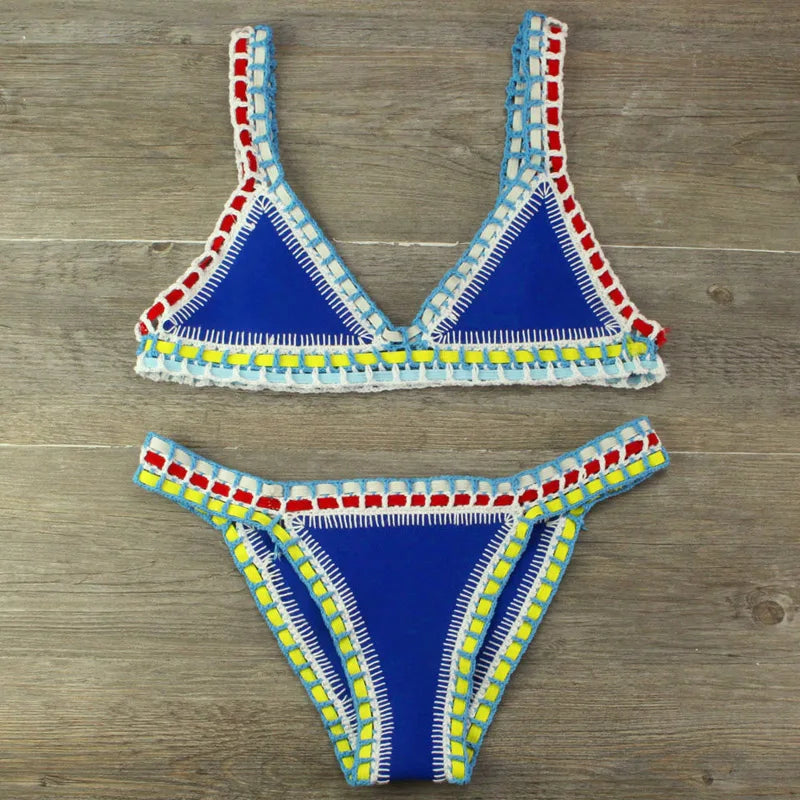 Drune | Sexy Bikinis Sommer Frauen Badeanzug Handgehäkeltes Bikini-Set Badebekleidung Strand Badeanzug Biquini Frau Monokini