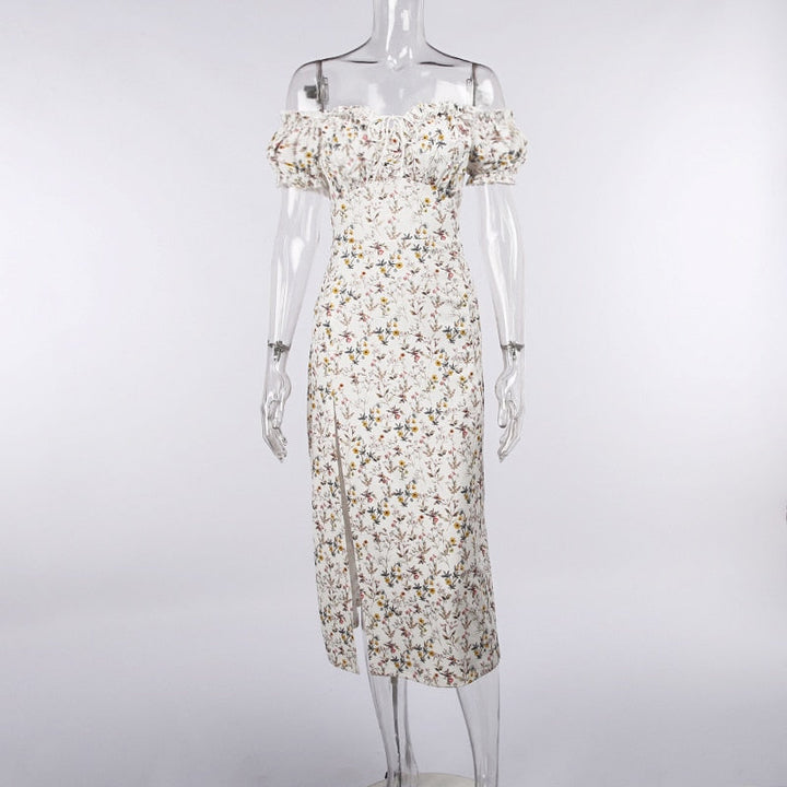Drune - Maxikleid mit puffärmel