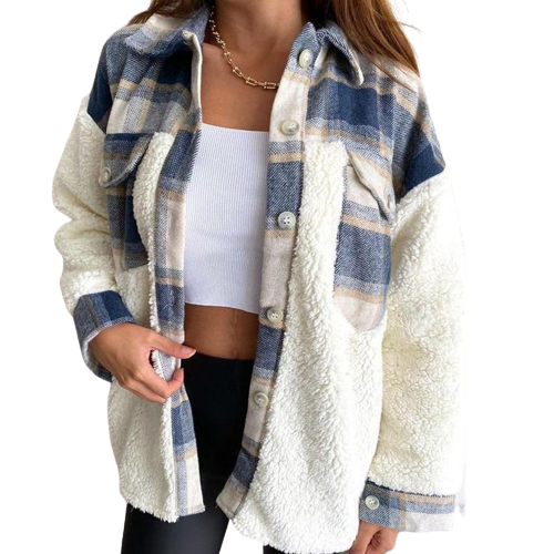 Drune | MODACHIC Karierte Lammwolljacke