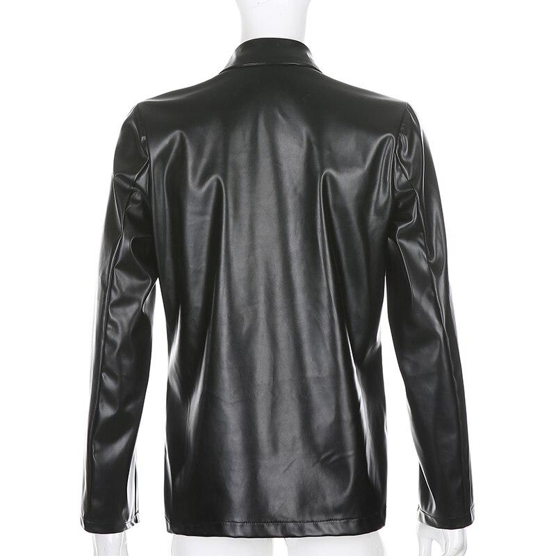 Drune | MODACHIC Freizeitblazer aus PU-Leder