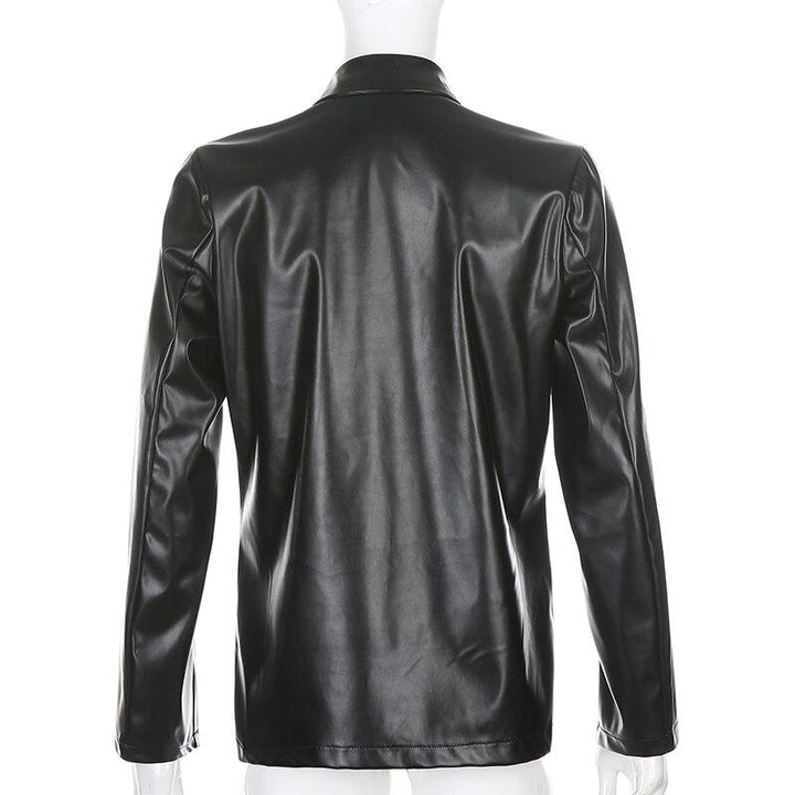Drune | MODACHIC Freizeitblazer aus PU-Leder