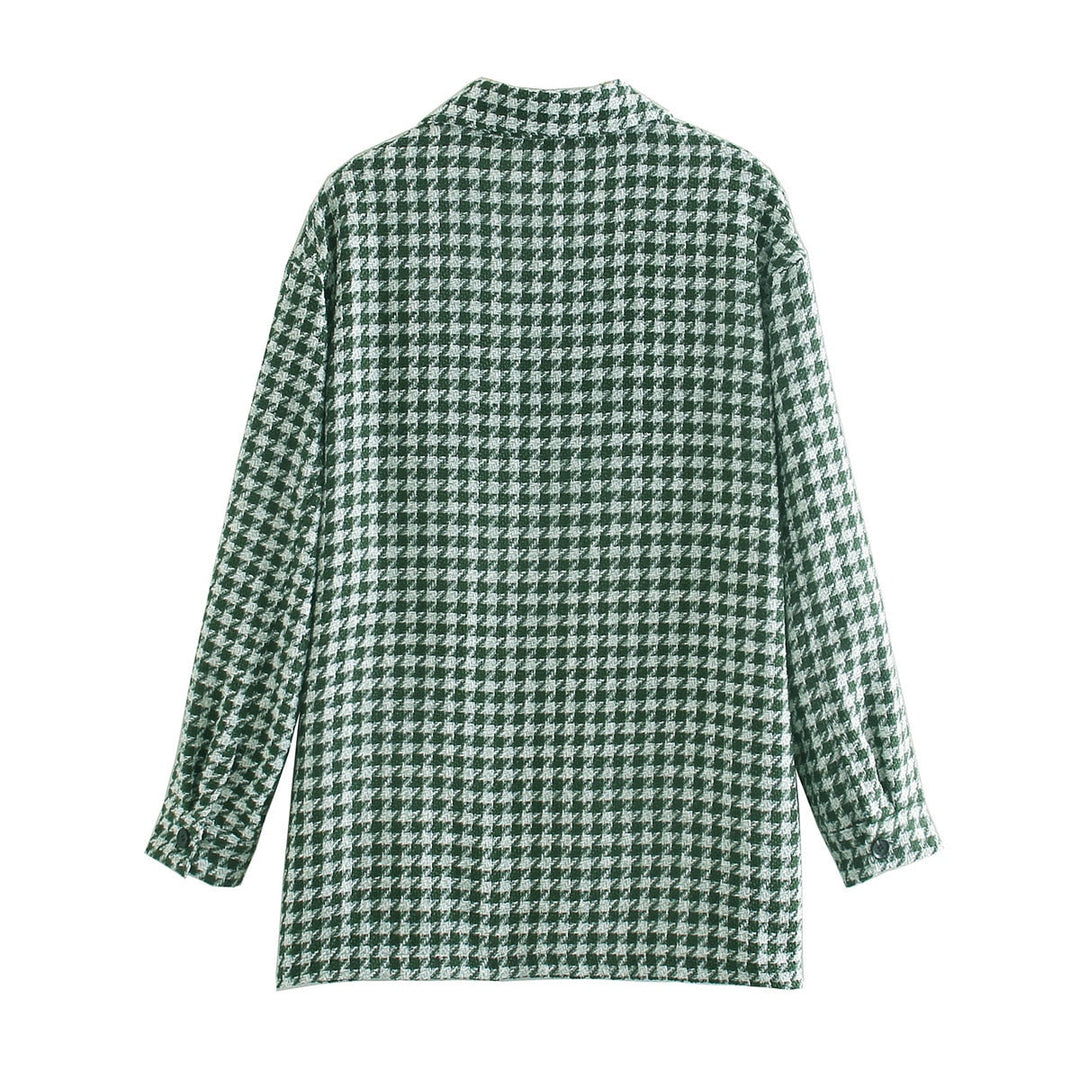 Drune | Übergangsjacke mit Hahnentrittmuster für Damen
