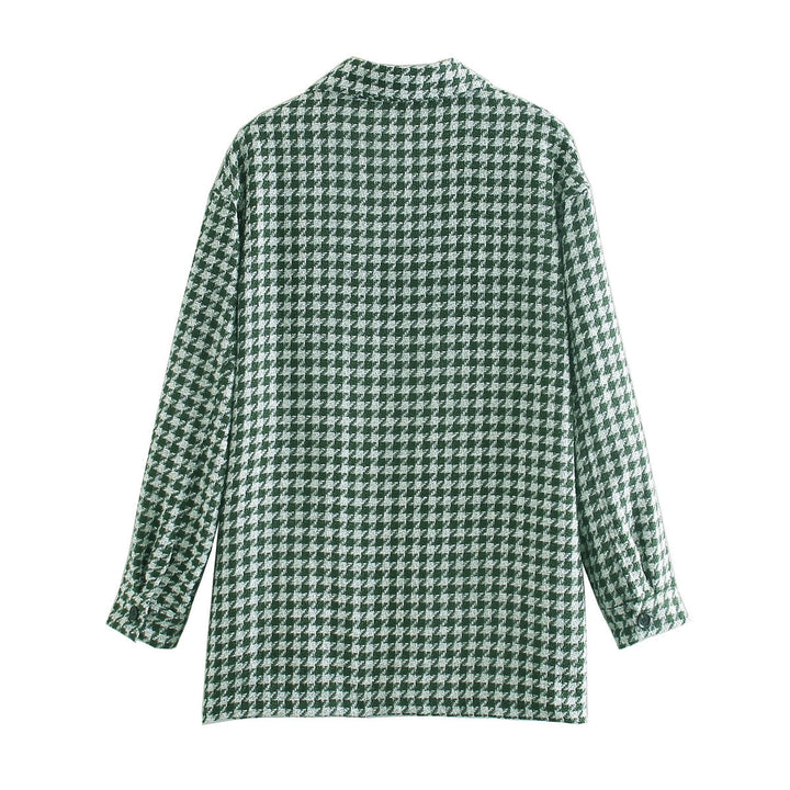 Drune | Übergangsjacke mit Hahnentrittmuster für Damen