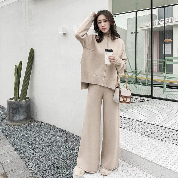 Drune Strick-Set | Warme Pullover & Weite Hosen für kalte Tage