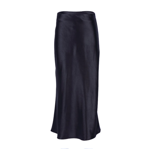 Drune | Hochgeschnittener Langer Rock aus Satin-Seide für Frauen