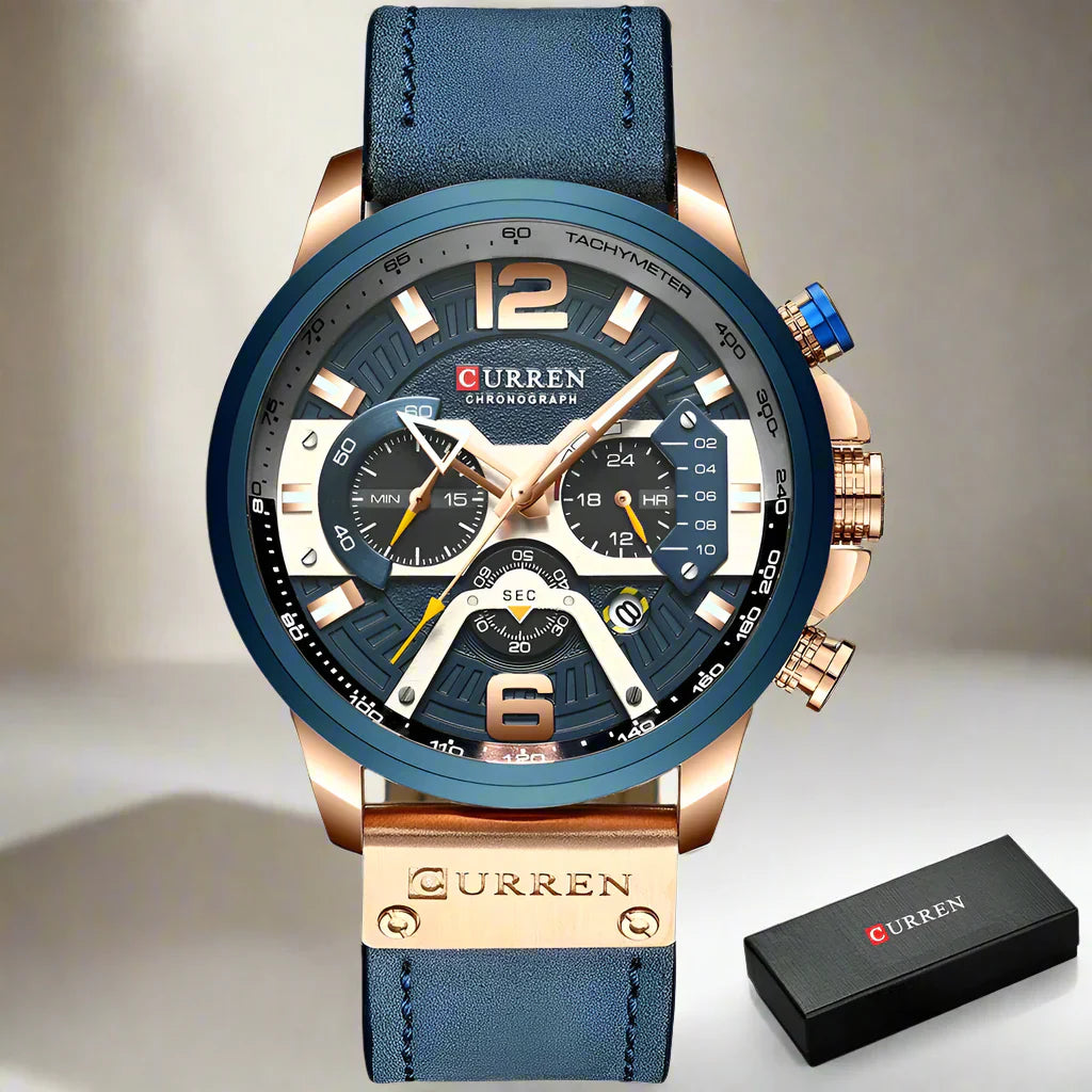 Drune | Luxus Militär Leder Uhr Für Herren