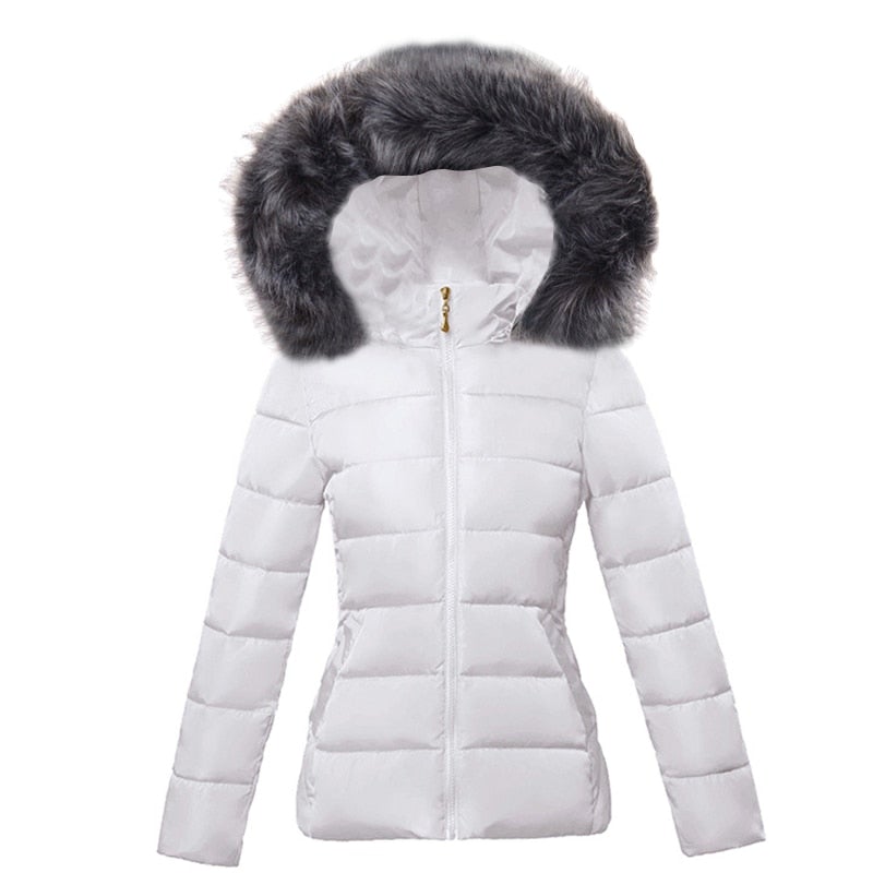 Drune | Gesteppte Damen Winterjacke mit Fellbesatz