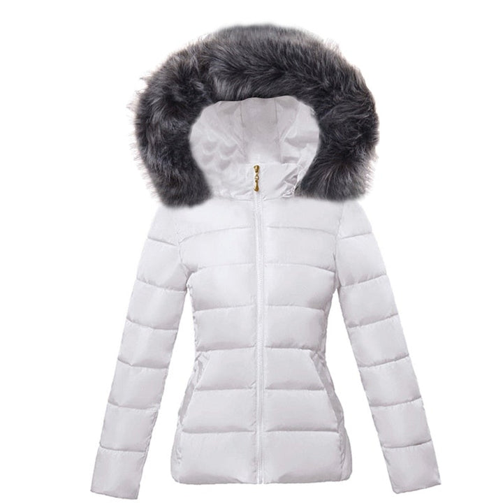 Drune | Gesteppte Damen Winterjacke mit Fellbesatz