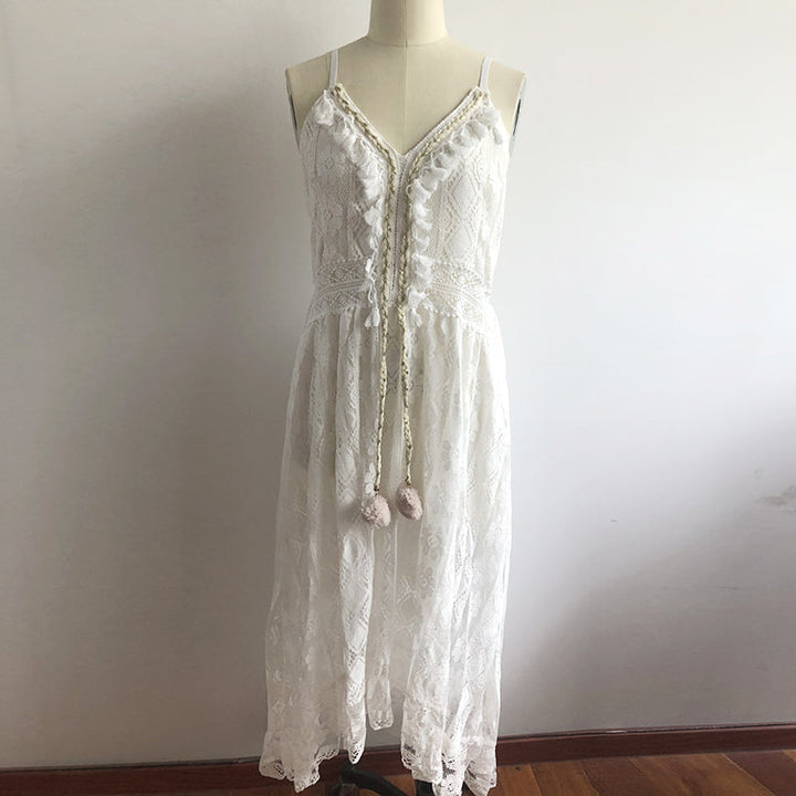 Drune | Spitzen Boho Fließkleid