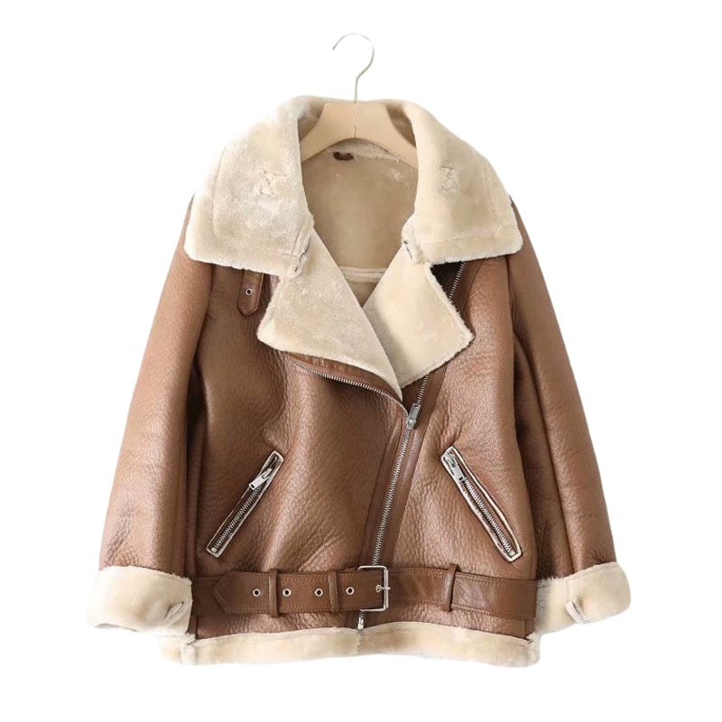 Drune | Damen Winterjacke mit Lammfell