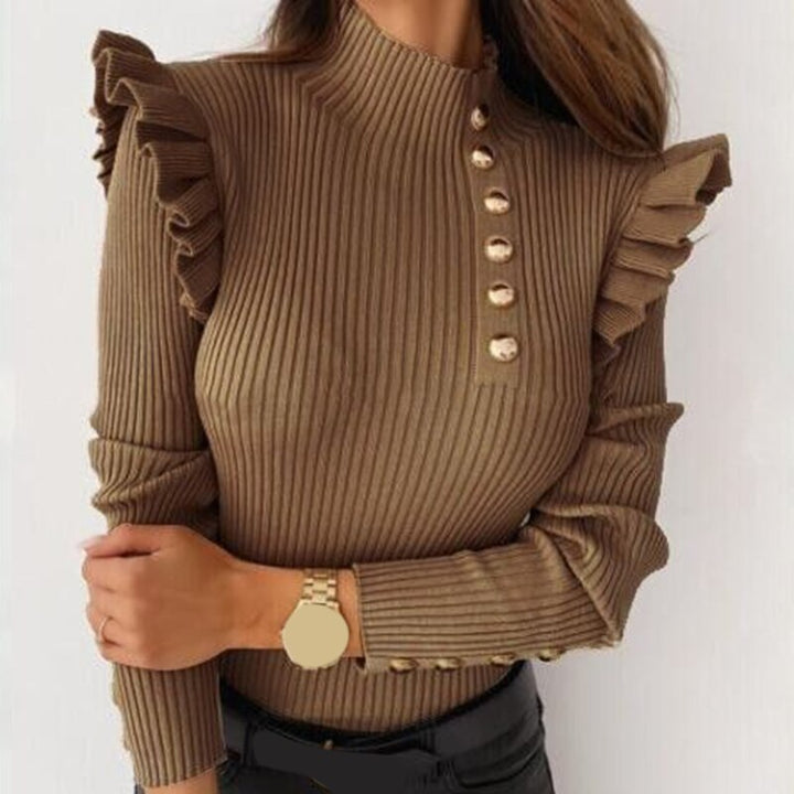 Drune | Sweater Mit Rüschendruck