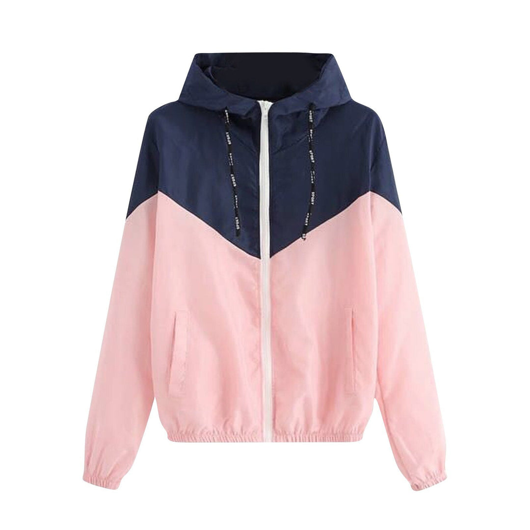 Drune | Zweifarbige Damen Übergangsjacke mit Kapuze